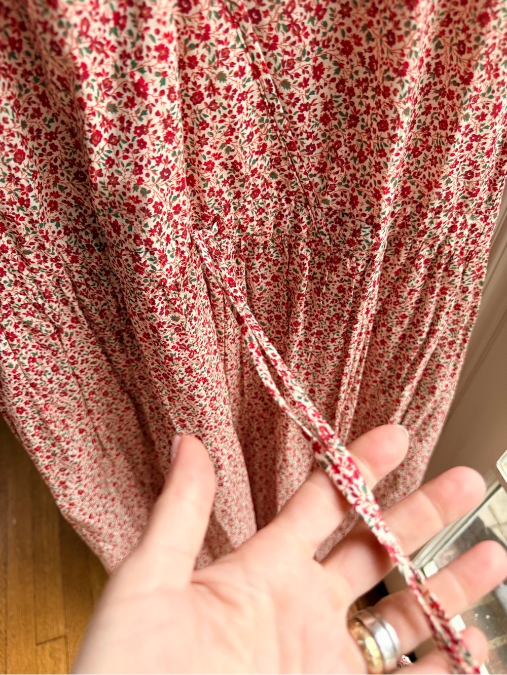 Christy Dawn Pink and Cream Floral Dress - Picture 4 of 5